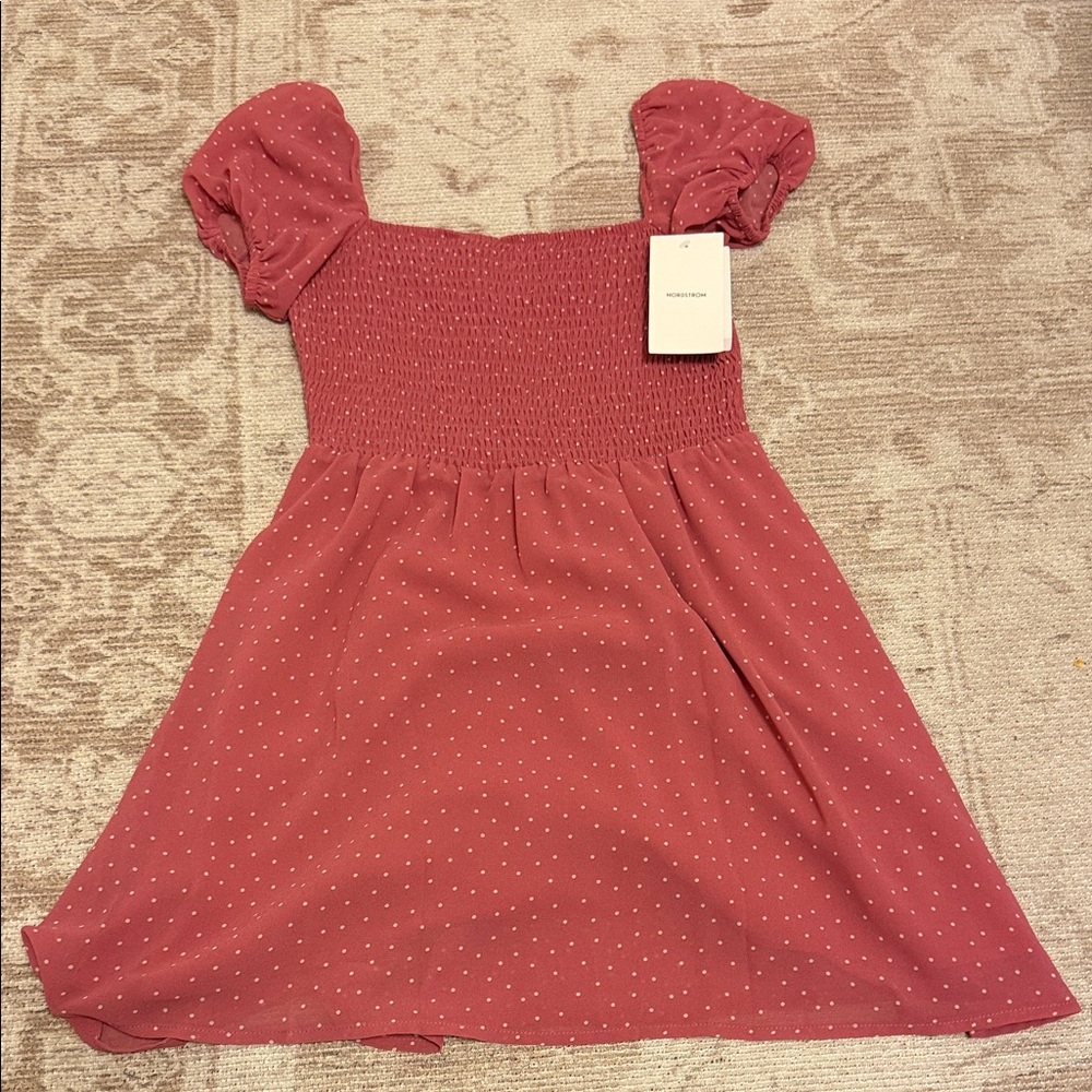 Nordstrom Pink Puff Sleeve Dress